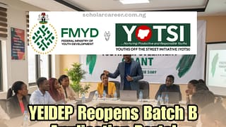 YEIDEP Reopens Batch B Application Portal – See How to Register Now
